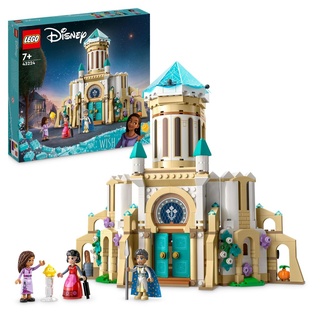 LEGO 43224 Disney Wish König Magnificos Schloss, Baubares Spielzeug aus dem Wish-Film mit Figuren, darunter Asha, Dahlia und ein Stern, Weihnachts...