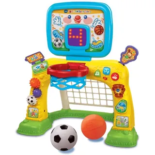 VTech 3-in-1 Sports Centre, Baby Interactive Toy with Colours and Sounds, Educational Games for Kids, Learning with Role-Play, Suitable for Baby Boys and Girls from 12 to 36 Months (Yellow/Blue)