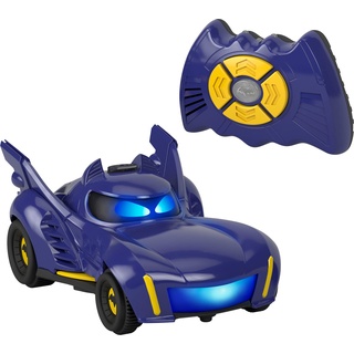 Fisher-Price DC Batwheels Ferngesteuertes Auto, Bam das Batmobile Transforming RC mit Lichtern, Geräuschen und Charaktersätzen, für Kinder ab 3 Jahren, HRB24