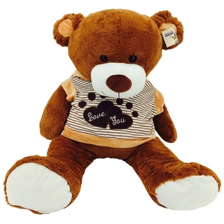 Sweety-Toys Kuscheltier Sweety Toys 5383 Kuschelbär Riesen-Teddybär mit Kapuzen 120 cm - Teddy in braun mit Pullover braun