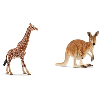 SCHLEICH 14749 - Giraffenbulle & 14756 - Känguru