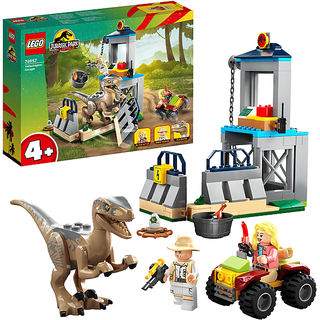 LEGO Jurassic Park 76957 Flucht des Velociraptors Bausatz, Mehrfarbig