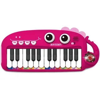 Bontempi | PlayKeys: Spielzeug-Tastatur mit 24 Tasten für kleine Musiker, Rosa, 300 x 140 x 40 mm
