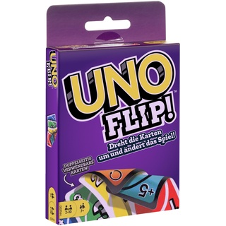 Mattel Games - UNO FLIP Kartenspiel mit beidseitig bedruckten Karten, neuem Twist und spezieller FLIP-Karte, 2 - 10 Spieler ab 7 Jahren, GDR44