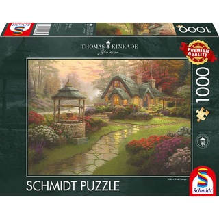 Puzzle Schmidt Spiele Thomas Kinkade: Haus mit Brunnen Puzzle 1000 Teile