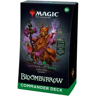 Magic: The Gathering Bloomburrow-Commander-Deck – Eichhörnchen-Übermacht (Deck mit 100 Karten, Sammler-Booster-Probepackung mit 2 Karten + Zubehör) (English Version)