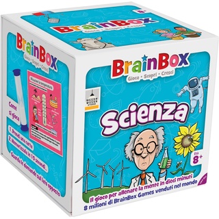 Asmodee - BrainBox: Wissenschaft - Spiel zum Lernen und Trainieren des Geistes, 1+ Spieler, 8+ Jahre, Ausgabe auf Italienisch