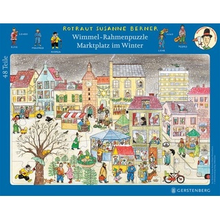 Wimmel-Rahmenpuzzle Marktplatz im Winter (Kinderpuzzle)