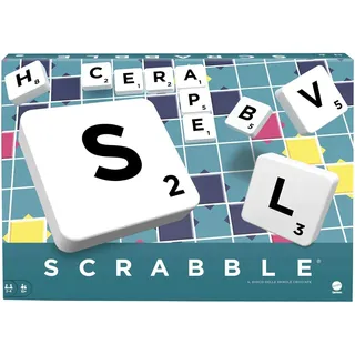 Mattel Games Scrabble Original, Italienische Version, Gesellschaftsspiel, Brettspiel, Familienspiel, Design kann variieren, ab 10 Jahren, Y9596