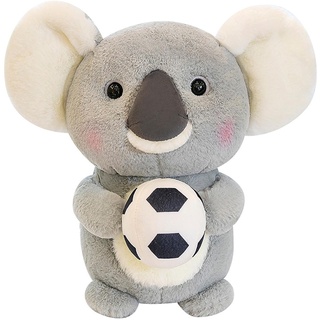 Trayosin Koala Plüschtiere Plüsch Kawaii Kuscheltier mit Ball für Kinder Mädchen, Jungen Flauschiger Stofftier Koala zum Spielen, Sammeln & Kuscheln – Gemütliches Schmusetier (Fußball,25cm)