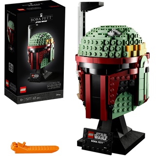 LEGO 75277 Star Wars Boba Fett Helm, Schaustück, Bauset zum Sammeln für Erwachsene, Geschenksidee für erfahrene Baumeister