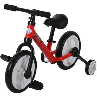 HOMCOM 2-in-1 Kinderfahrrad mit abnehmbaren Stützrädern 85 x 36 x 54 cm (LxBxH)