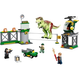 LEGO® Spielbausteine 76944 Jurassic World T Rex Ausbruch Konstruktionsspielzeug, (Set, 140 St., Unterhaltung) bunt