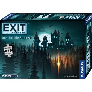 KOSMOS 680787 EXIT - Das Spiel + Puzzle - Das dunkle Schloss, Level: Einsteiger, Escape Room Spiel mit Puzzle, EXIT Game für 1 bis 4 Spieler ab 10 Jahre, EIN einmaliges Gesellschaftsspiel