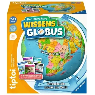 Ravensburger tiptoi - Spiel - Der interaktive Wissens-Globus - Lern-Globus für Kinder, lehrreicher Globus