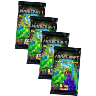 Panini Minecraft 3 Karten - Create Explore Survive Trading Cards (2023) - 4 Booster Sammelkarten
