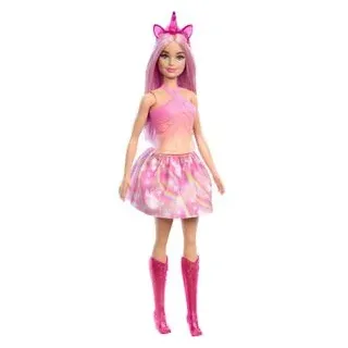 Barbie Puppe Einhorn, ab 3 Jahre, mit pinken Haaren, 30 cm