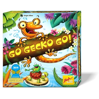 Zoch 601105174 - Go Gecko Go (Kinderspiel ab 6 Jahre) - fröhliches Wettschwimmen für 2-4 Spieler - Beobachten, Taktieren & clever navigieren, ca.20 Min. Spieldauer