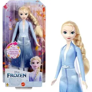 MATTEL HXD32 Disney Die Eiskönigin Singende Abenteuer Elsa Puppe „Wo noch niemand war“ (DE)