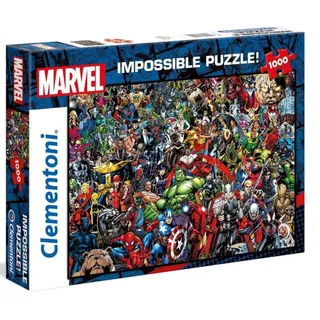 Clementoni 39411 Marvel Universe – 1000 Teile, Impossible Puzzle, Geschicklichkeitsspiel für die ganze Familie, farbenfrohes Legespiel, Erwachsenenpuzzle ab 14 Jahren