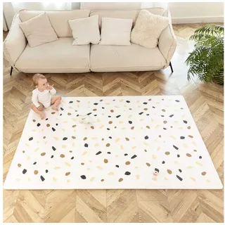 Hakuna Matte Spielmatte Puzzlematte für Babys 1,8x1,2m, 6 XXL-Platten 60x60cm, Krabbelmatte weiß