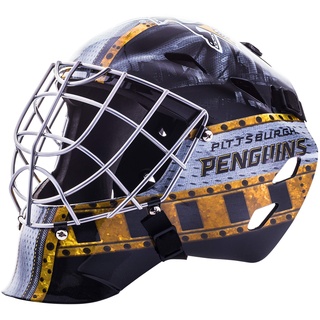 Franklin Sports NHL Pittsburgh Penguins Mini-Hockey-Torwart-Maske mit Etui, Sammlerstück, Torwartmaske mit Offiziellen NHL-Logos und Farben