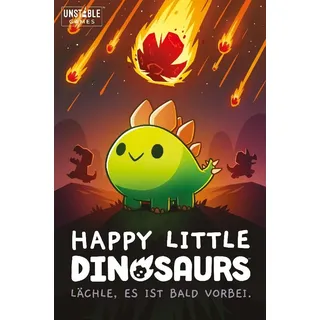 Unstable Games, Happy Little Dinosaurs, Grundspiel, Partyspiel, Kartenspiel, 2-4 Spieler, Ab 8+ Jahren, 30-60 Minuten, Deutsch