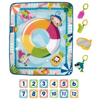 Fisher-Price® Spielmatte Plitsch-Platsch, Baby-Spieldecke mit Spielzeug, für Neugeborene blau