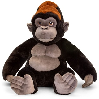 Keel Toys KEELECO SE1023 Plüschtier, 100% recycelt, ökologisches Spielzeug für Kinder, Gorilla, 45 cm