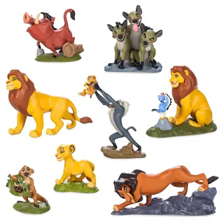 Disney Store Offiziell Der König der Löwen 30. Geburtstag Deluxe Figuren-Spielset, 8 STK., Action-Figuren-Set Beinhaltet Mufasa mit Zazu, Simba und Mehr