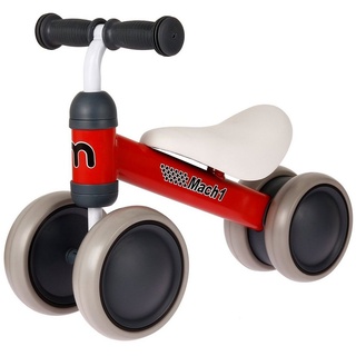 Mach1 Laufrad Mini Kinder Lauflernrad Kinderlaufrad Rutscher Rutscherauto - 4 Räder 150x40mm Zoll rot