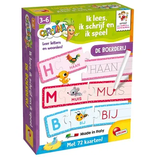 LISCIANI - Ich lese, Ich Schreibe und Ich Spiele - Lernen Sie die Buchstaben und Worte des Bauernhofs - Lernspiel - Für Kinder von 3 bis 6 Jahren - Carotina