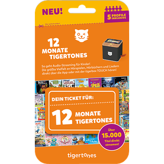TIGERMEDIA Tigertones Ticket 12 Monate Tigercard, Mehrfarbig
