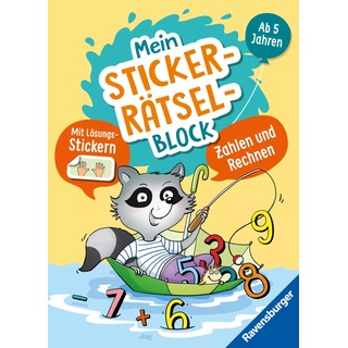 Mein Stickerrätselblock: Zahlen für Kinder ab 5 Jahren - spielerisch rechnen lernen, Kinderbücher von Kirstin Jebautzke