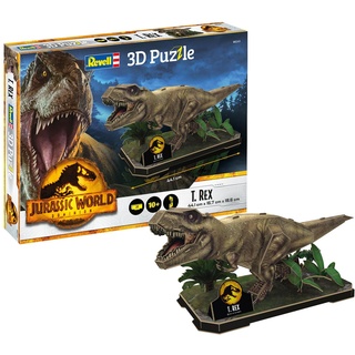 Revell 00241 Jurassic World Park Welt als 3D Puzzle entdecken, Bastelspaß für eine ganze Familie, farbig