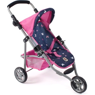 Bayer Chic 2000 - Puppenbuggy Lola, Jogging-Buggy, Puppenjogger, Puppenwagen, Butterfly, 612-33