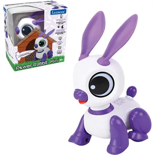 Lexibook Power Rabbit Mini - Mein Kleiner Hase Roboter - Hasenroboter mit Geräuschen, Musik, Lichteffekten, Sprachwiederholung und Geräuschreaktion, Spielzeug für Jungen und Mädchen - ROB02RAB