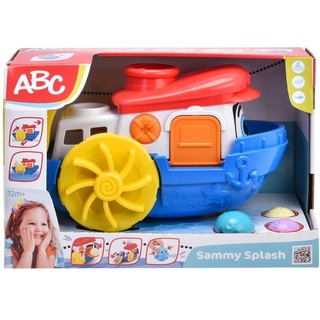 Dickie Toys ABC - Wasserspielzeug Sammy Splash - (30 cm) ab 1 Jahr, buntes Boot mit Zubehör & Spritzfunktion, Badespielzeug für Kinder & Babys ab 12 Monate