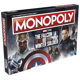 Hasbro Spiel Monopoly - The Falcon and the Winter Soldier (englisch), Brettspiel schwarz