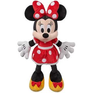 Disney Store Offizielles großes Kuscheltier Minnie Maus, 67 cm, Klassische Figur als Kuscheltier im typischen Outfit mit plastisch geformter Schleife, Stickereien und weicher Oberfläche