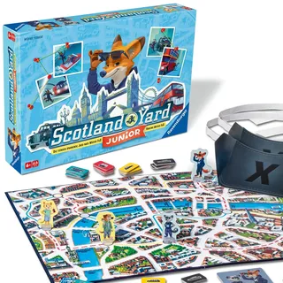 Ravensburger 22450 - Scotland Yard Junior, Brettspiel für 2-4 Spieler, Kinderspiele ab 6 Jahren, Gesellschaftsspiel, Familienspiel