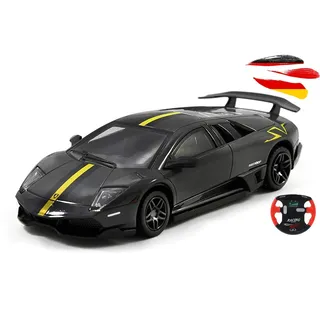 RC ferngesteuertes Auto im offiziell lizenzierten Design, Kompatibel mit Lamborghini, Modell-Maßstab 1:43 mit LED-Beleuchtung, Lizenz-Fahrzeug, Spielzeug für Kinder in Jungen Jahren und Erwachsene