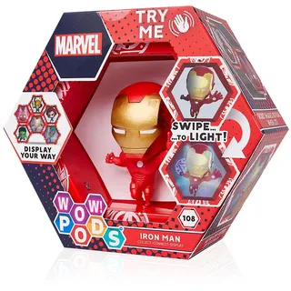 Wow! Pods - Marvel Collection - Iron Man - Sammelfigur mit Licht und Bewegungssensor (Deqube 918MVL101601) DEQUBE