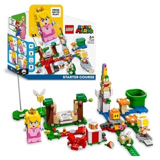 LEGO Super Mario Abenteuer mit Peach – Starterset, baubares Spielzeug mit interaktiver Prinzessinnen-Figur, Gelber Toad und Lemmy, Geschenk für Kinder, Jungen, Mädchen und Videospiel-Fans 71403