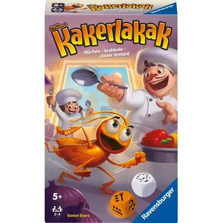 Ravensburger 22446 - Kakerlakak, Mitbringspiel für 2-4 Personen, Kinderspiel ab 5 Jahren, kompaktes Format, Reisespiel, Brettspiel