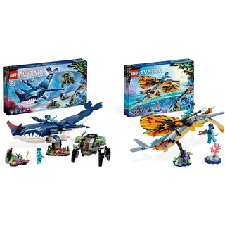 LEGO 75579 Avatar Payakan der Tulkun und Krabbenanzug, The Way of Water Ozean Spielzeug & 75576 Avatar Skimwing Abenteuer, 2022 Filmset-Sammlerstück mit Tierfiguren