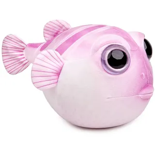 Tiny Heart Kugelfisch-Plüsch Stofftier 33cm/13” realistisches Kugelfisch Plüschtier schönes Tier niedliche und weiche Geschenke Plüsch-Kugelfisch für Kinder Jungen und Mädchen Spielzeug rosa