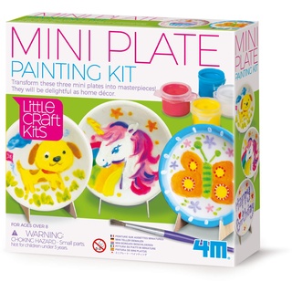 4M 404761 Little Craft Mini Plates Painting Kit, Multi Colour