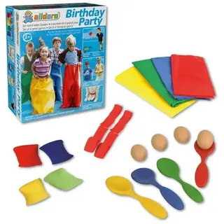alldoro 60341 - Birthday Party Set mit 4 beliebten Spielen für den Kindergeburtstag
