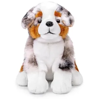 PuffPurrs Australian Shepherd Hunde-Stofftiere - Realistisches Australian Shepherd Plüschtier, 14 Zoll, niedliches Hunde-Welpen-Plüschtier, einzigartige Plüschgeschenksammlung für Kinder